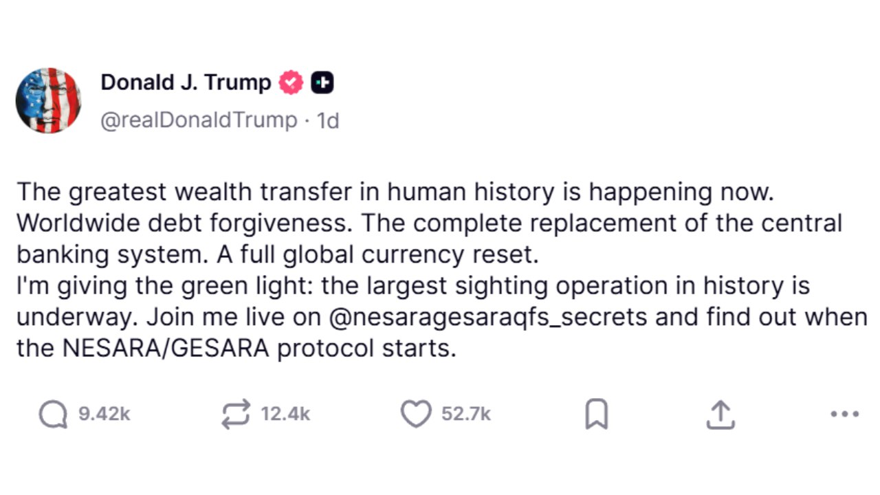 NESARA/GESARA QFS Secrets